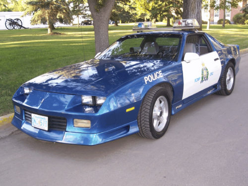 The Friends contributed $11,677 for the renewal of the Camaro on behalf of the RCMP Historical Collections Unit. The car goes on display outside the RCMP Heritage Centre during the summer months on the Princess Royal Walk. Photo: RCMP
